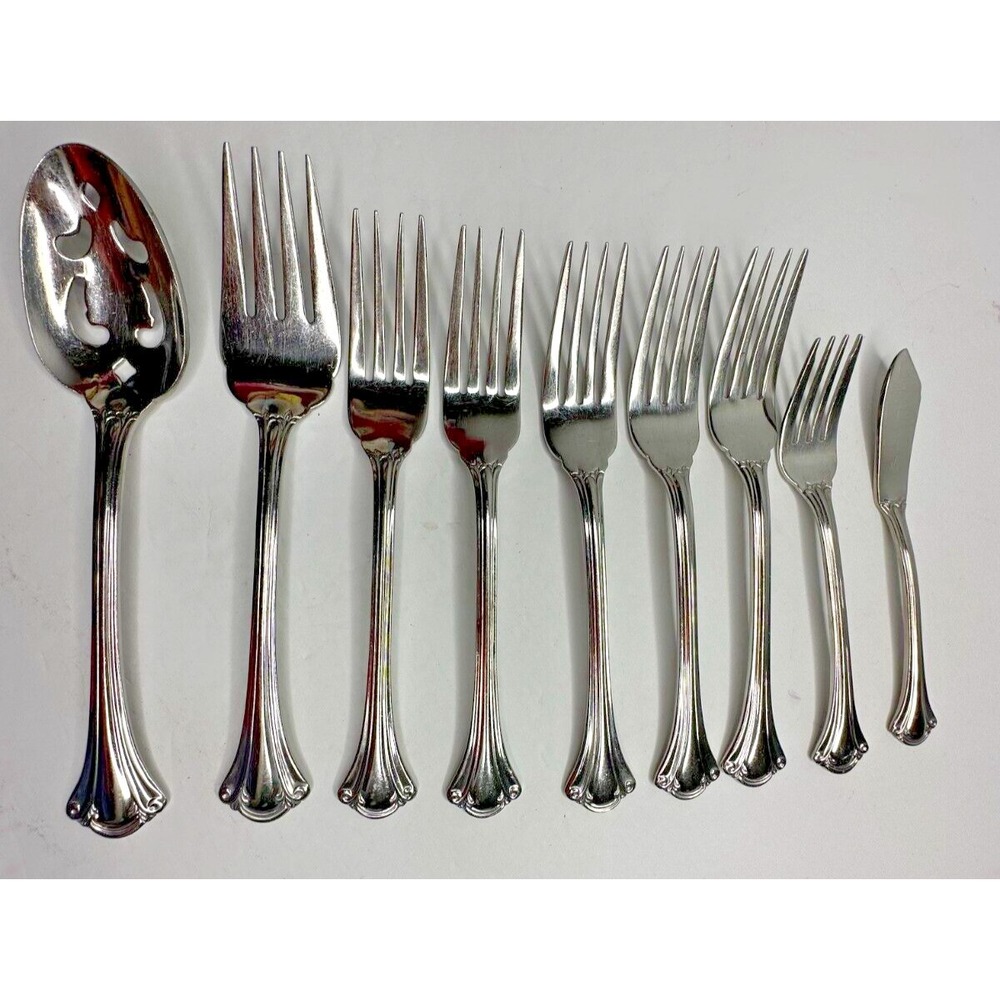 Wallace RESPLENDENCE Stainless Flatware Replacement 9 PC Fork spoon Serving